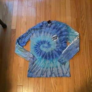 Blue Tye Dye Santa Cruz Long Sleeve Tee